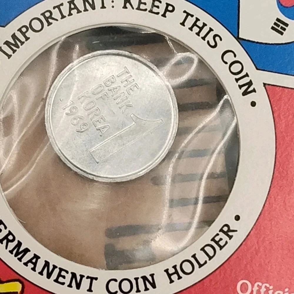 1969 Korea 1 Won Coin Super Sugar Crisp Cereal Great VTG New SEE BR1.1GA4014-16‎